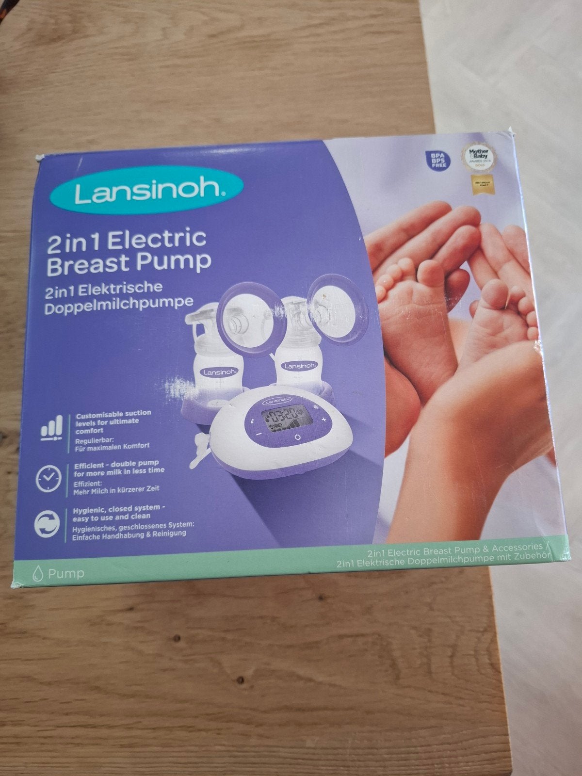 Lansinoh 2in1 Elektrische Dubbele Borstkolf nieuw in doos, Ophalen of Verzenden, Nieuw