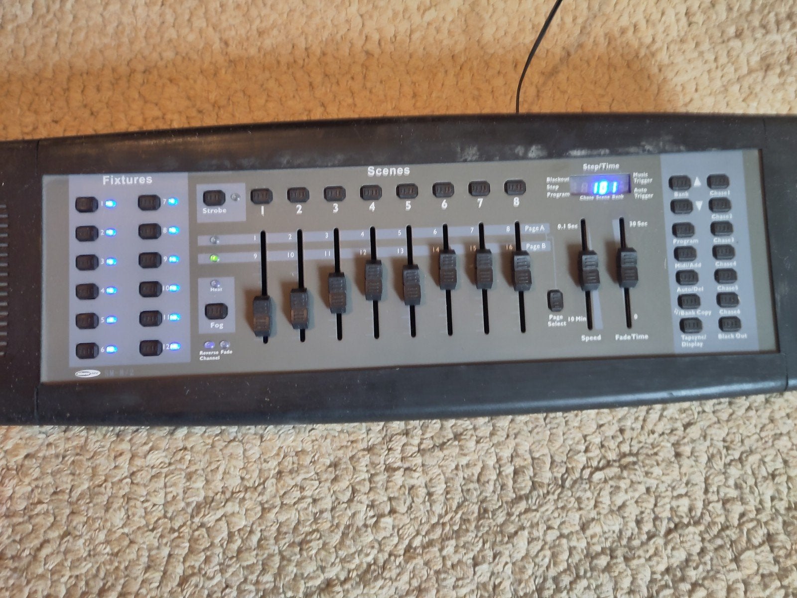lichttafel 2 x 8 kanalen Showtec ScanMaster 8/2, Ophalen of Verzenden, Zo goed als nieuw, Licht, Geluidgestuurd