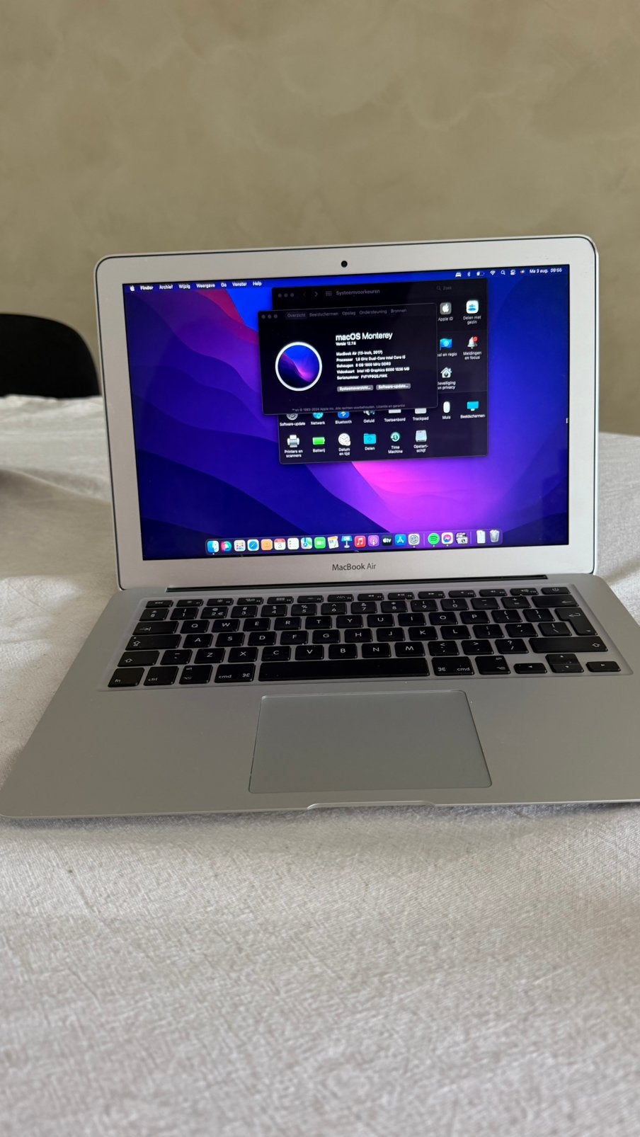 Macbook Air 13” 2017, Computers en Software, Apple Macbooks, Ophalen, Qwerty, 8 GB, 13 inch