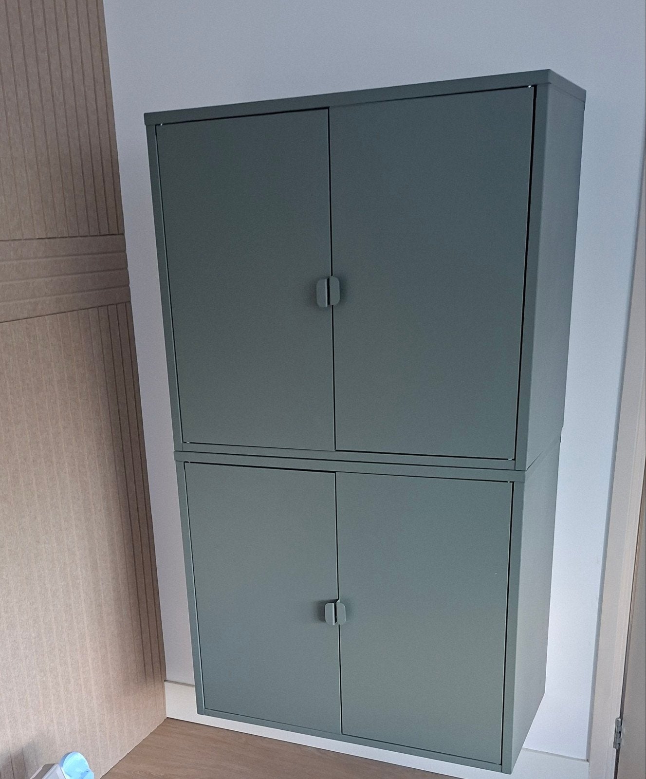 4x IKEA BROR Kast met 2 deuren, grijsgroen, Ophalen, Gebruikt