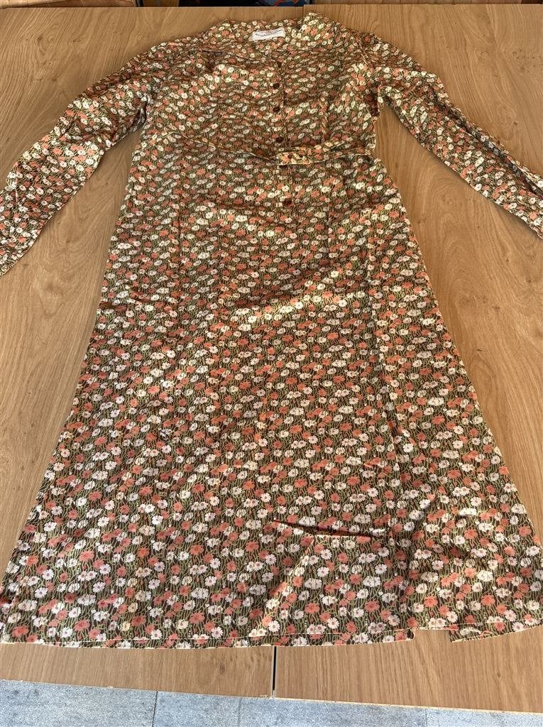 Horrockses Fashions Vintage Overhemdjurk met Knoopjes - UK 1, Ophalen of Verzenden, Zo goed als nieuw, Onder de knie