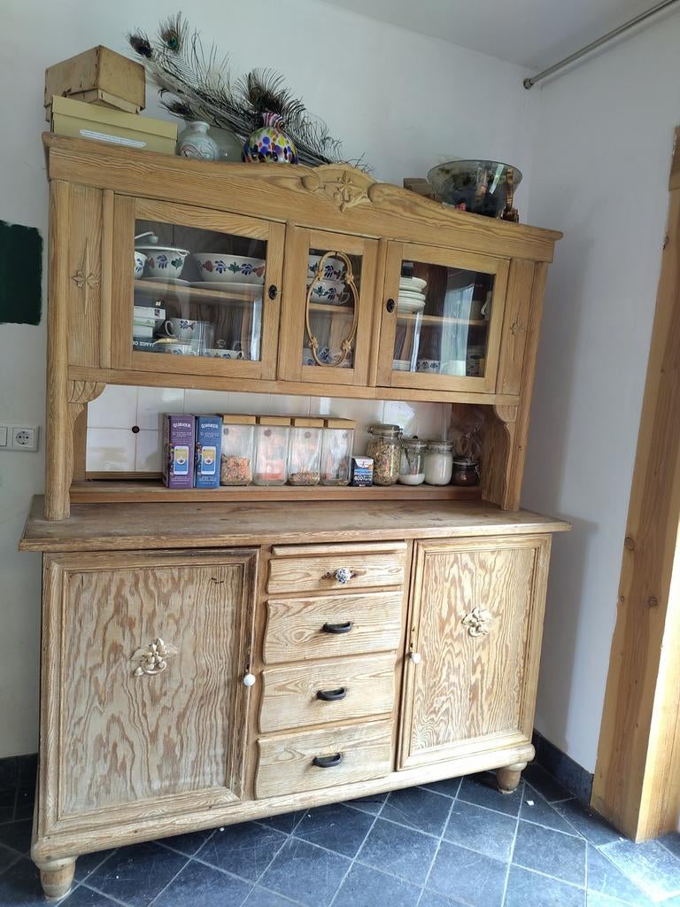 Brocante servieskast, Ophalen, Gebruikt, 25 tot 50 cm, 150 tot 200 cm