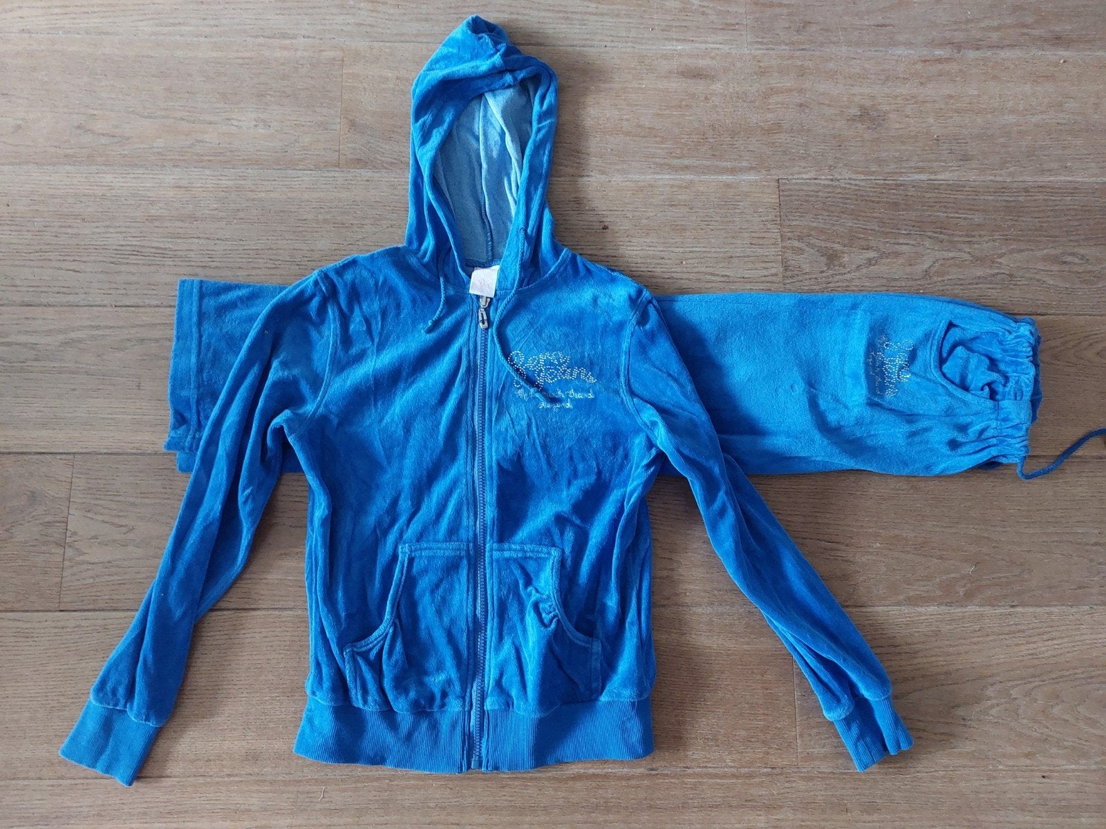 Blauw jogging setje, Ophalen of Verzenden, Gebruikt, Meisje, Setje
