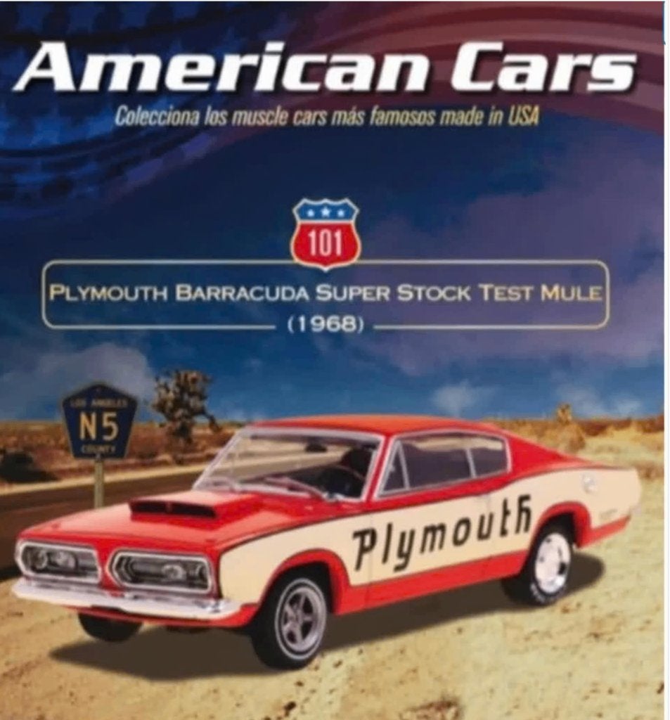 Playmouth Barracuda super stock '68 1/43 American cars # 101, Verzenden, Nieuw, Auto, Overige merken