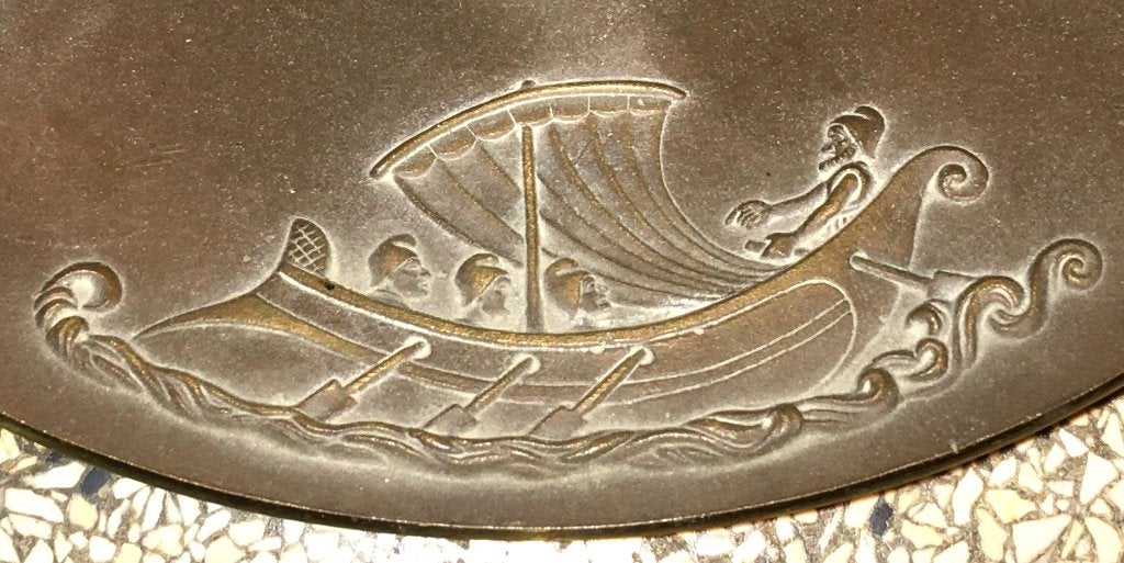 61 jaar Fraaie oude schaal Brons De Centrale 1 Miljard 1965, Antiek en Kunst, Ophalen