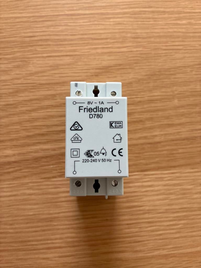 Friedland D780 Deurbeltransformator 8V 1A, Ophalen, Gebruikt, Overige typen