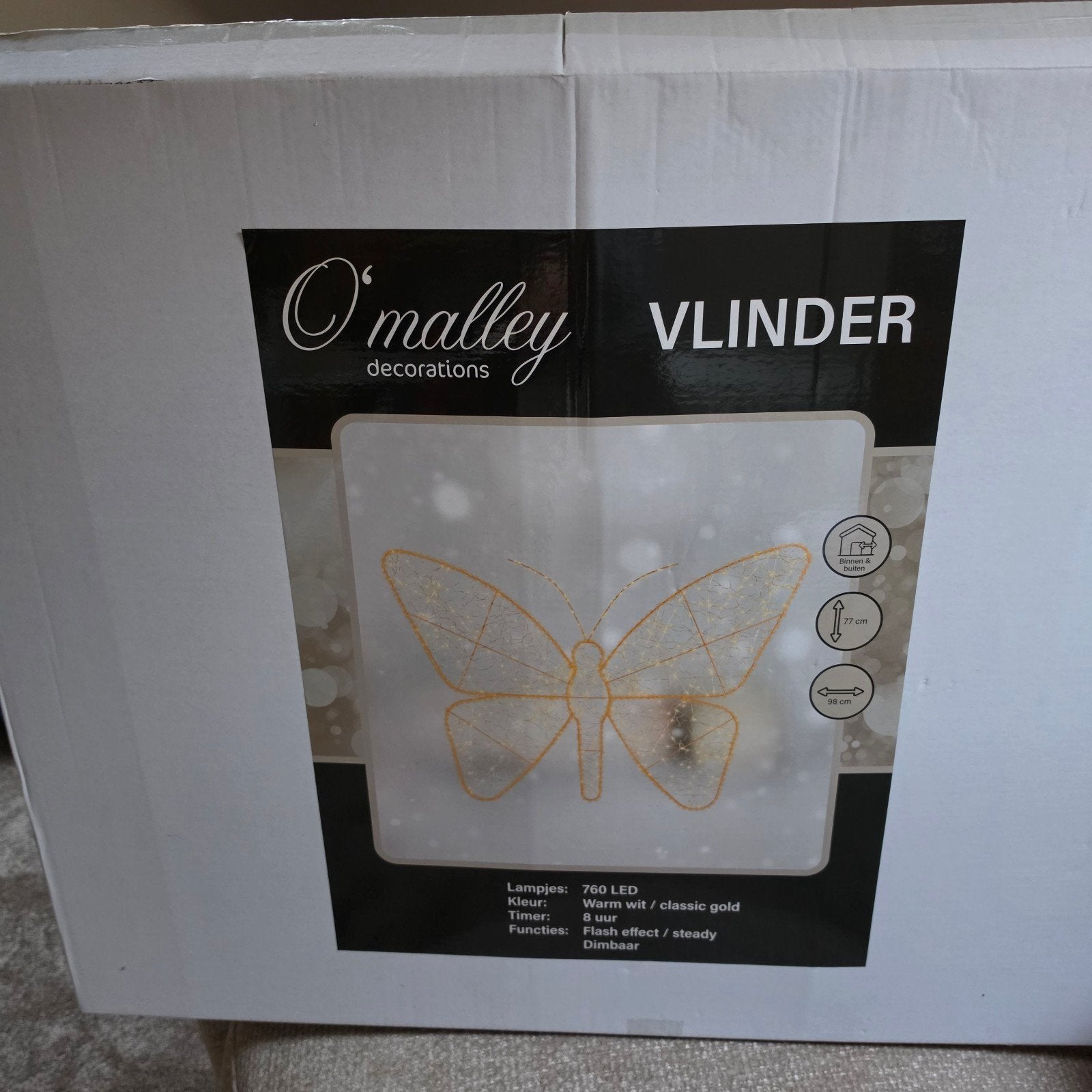 vlinder met verlichting, Diversen, Ophalen, Nieuw
