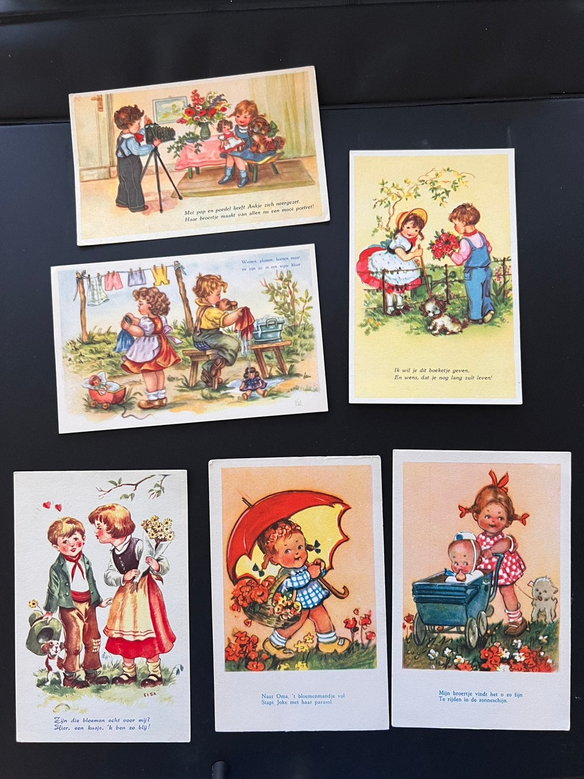 6 mooie kinderkaarten (onbeschreven), Ophalen of Verzenden, 1960 tot 1980, Ongelopen, Kinderen