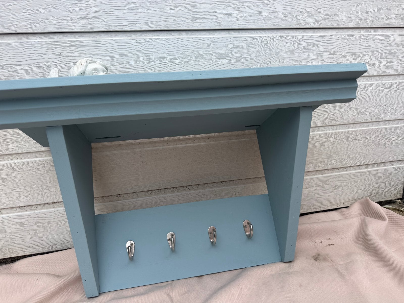 Brocante Rekje met Haken - Keuken/Badkamer, Ophalen of Verzenden, Zo goed als nieuw