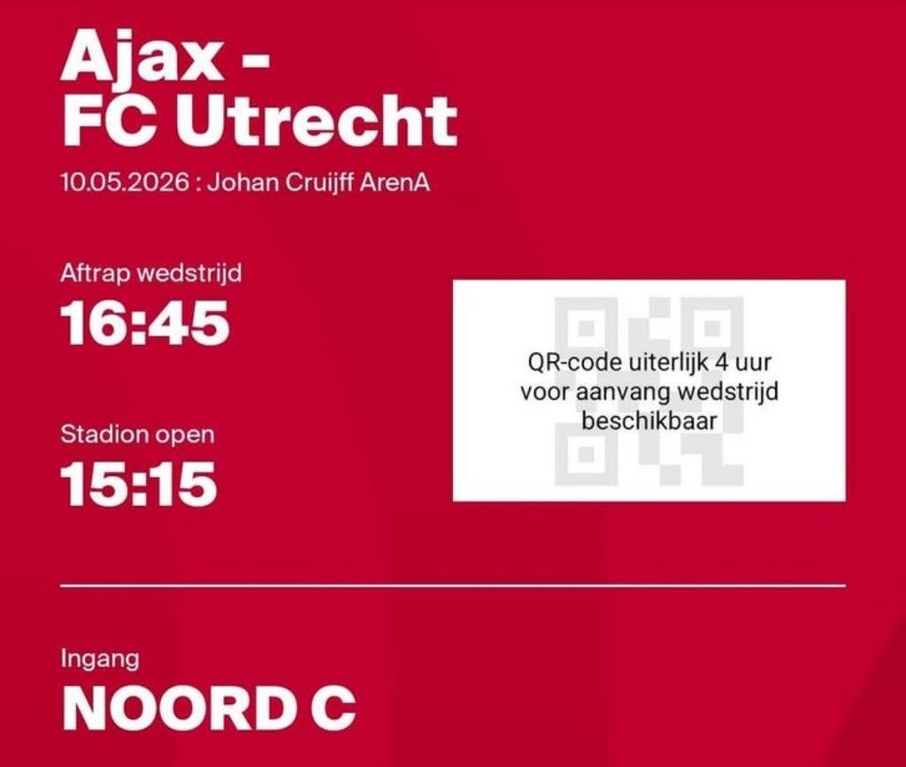 Ajax utrecht, Tickets en Kaartjes