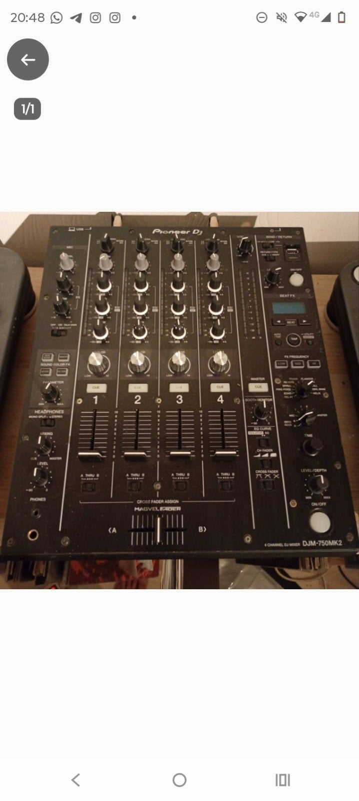 Pioneer DJM-750MK2 4-kanaals DJ Mixer(opknapper), Muziek en Instrumenten, Dj-sets en Draaitafels, Ophalen, Gebruikt, Dj-set, Pioneer