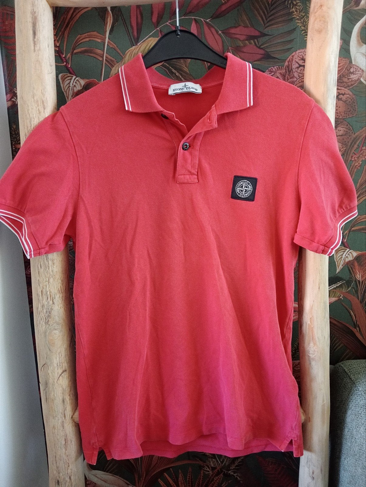 Stone Island Junior polo rood maat 170 14jaar, Jongen of Meisje, Ophalen of Verzenden, Zo goed als nieuw, Stone Island