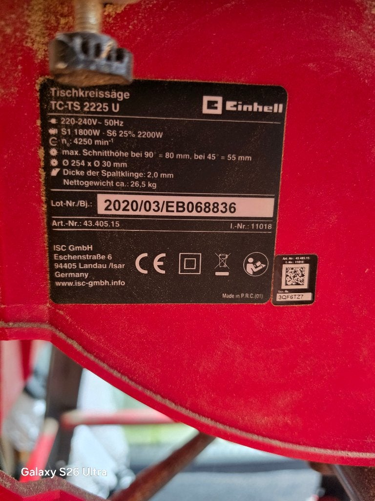 Zaagtafel, Ophalen, Cirkelzaag, Einhell, Zo goed als nieuw