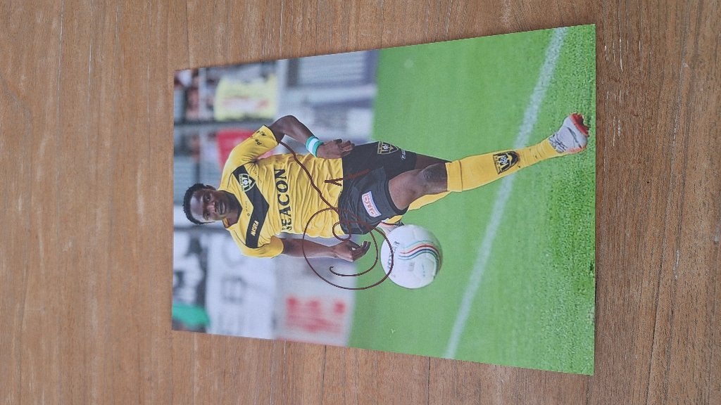 Foto 20x30cm met handtekening; Ahmed Musa # VVV Venlo, Verzamelen, Ophalen of Verzenden, Nieuw, Overige binnenlandse clubs, Overige typen