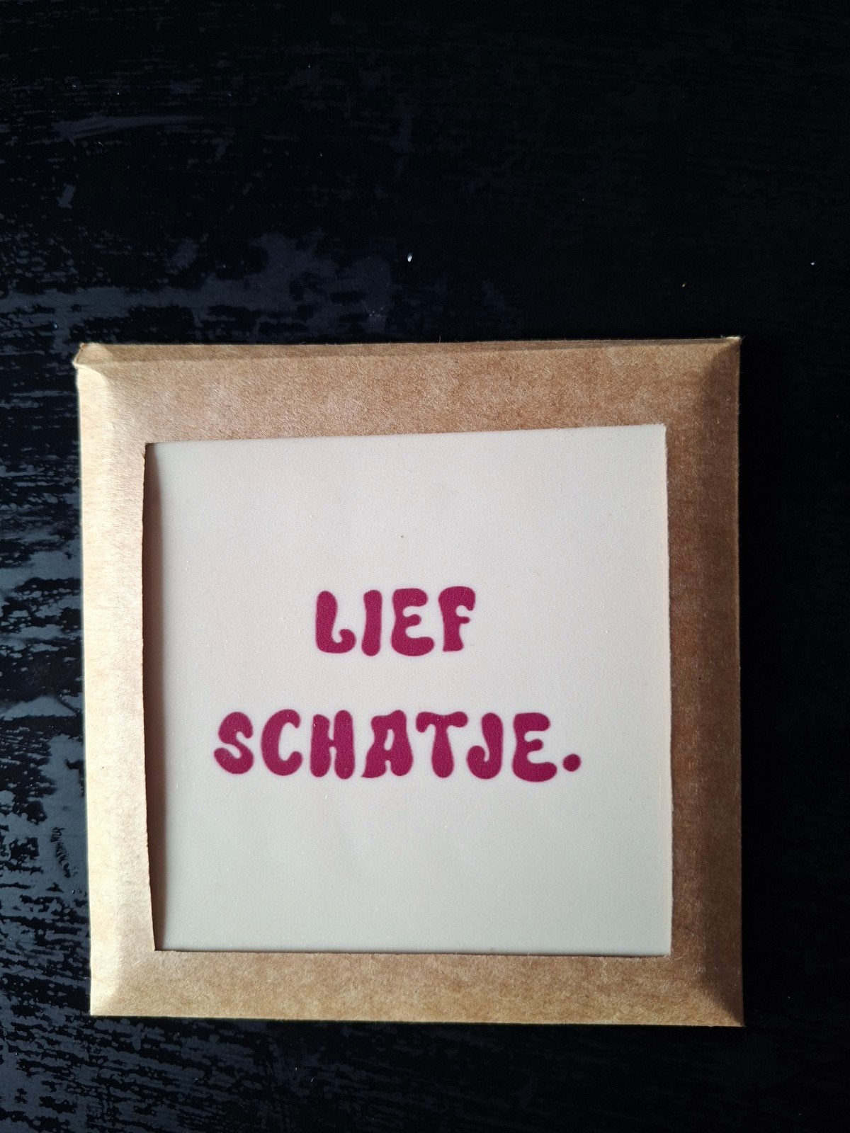 leuk tegeltje met tekst, Tegeltje, Ophalen of Verzenden, Nieuw