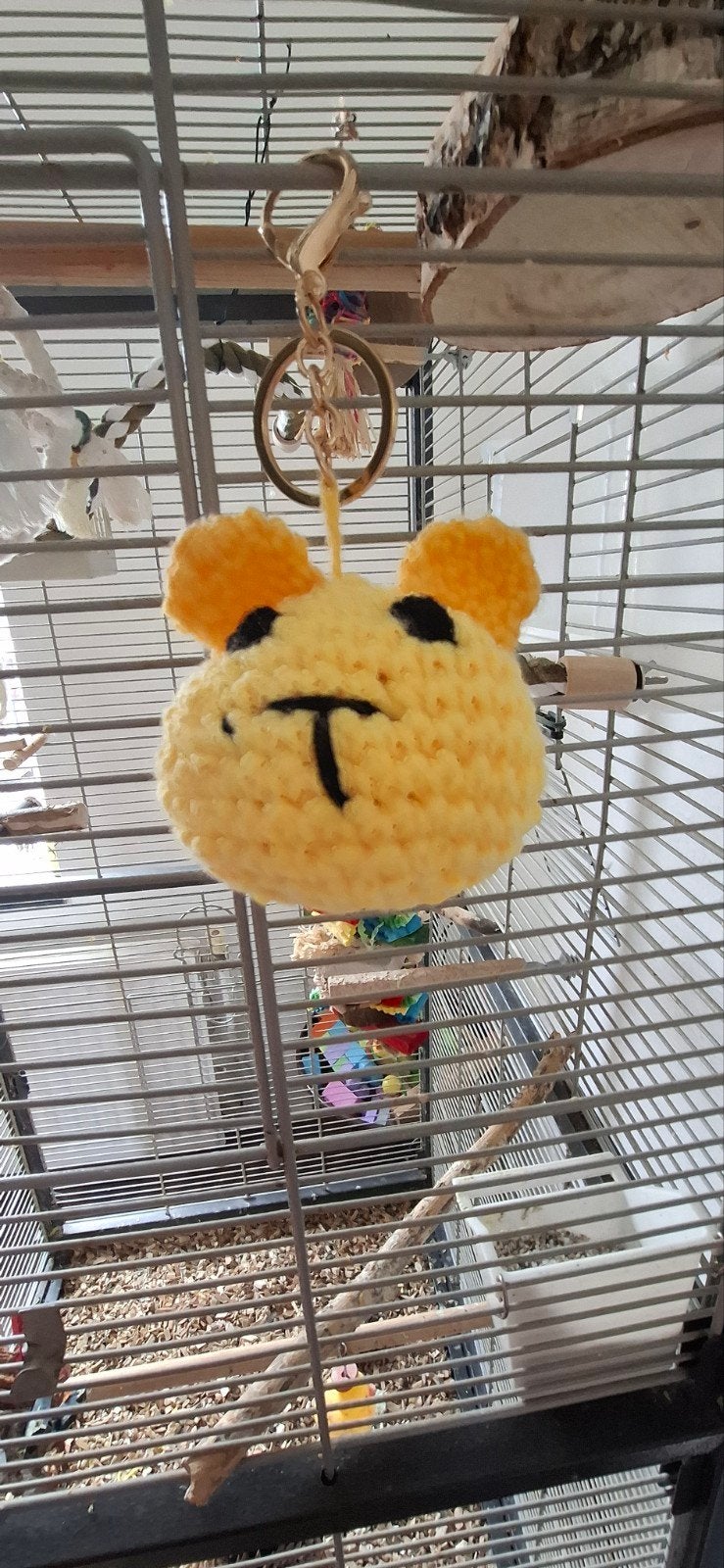 Handgemaakte Gehaakte Sleutelhanger - Geel Beertje, Ophalen, Nieuw, Knuffel of Figuurtje