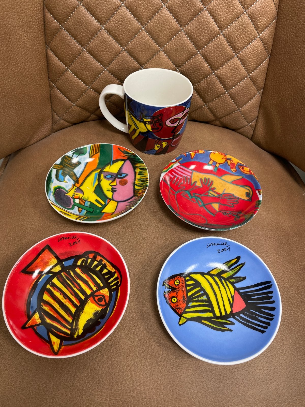 Corneille Servies: Mok en 4 Schoteltjes - Limited Edition 20, Keramiek, ?, Ophalen of Verzenden, Zo goed als nieuw