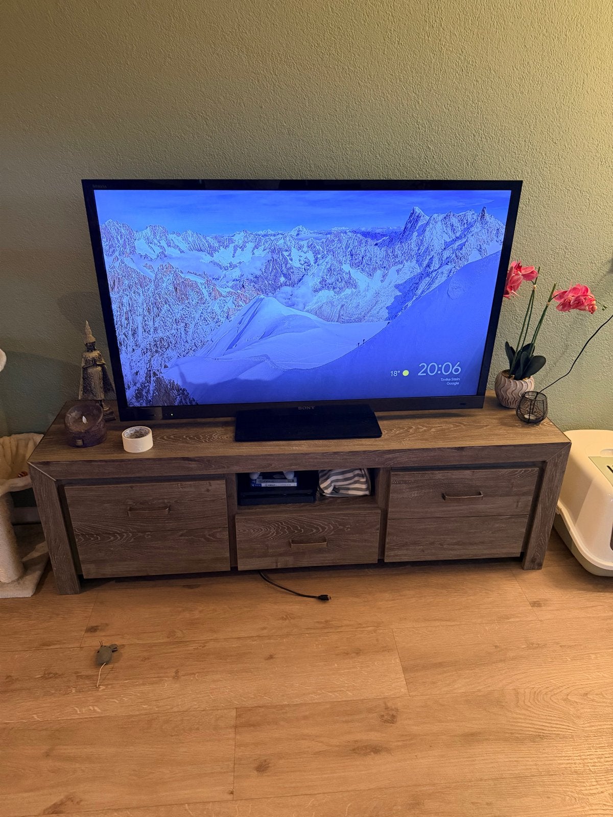 TV-meubel met opbergruimte, Gebruikt, 150 tot 200 cm, Ophalen of Verzenden, Minder dan 100 cm