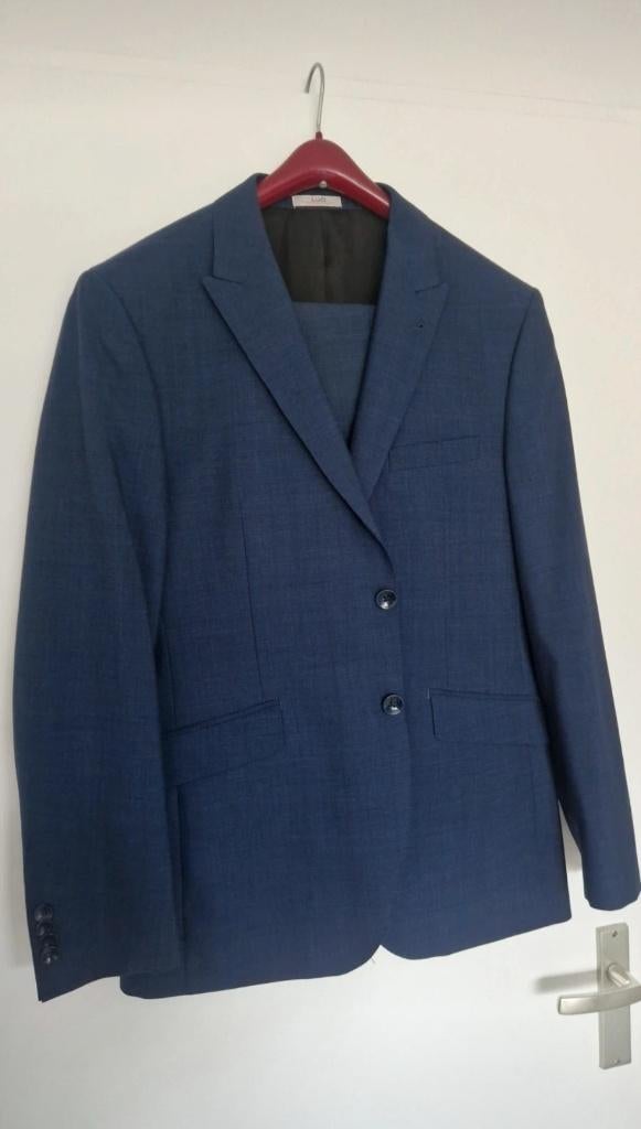 Pak tweedelig Donkerblauw maat 50, Kleding | Heren, Luigi, Ophalen of Verzenden, Zo goed als nieuw, Maat 48/50 (M)