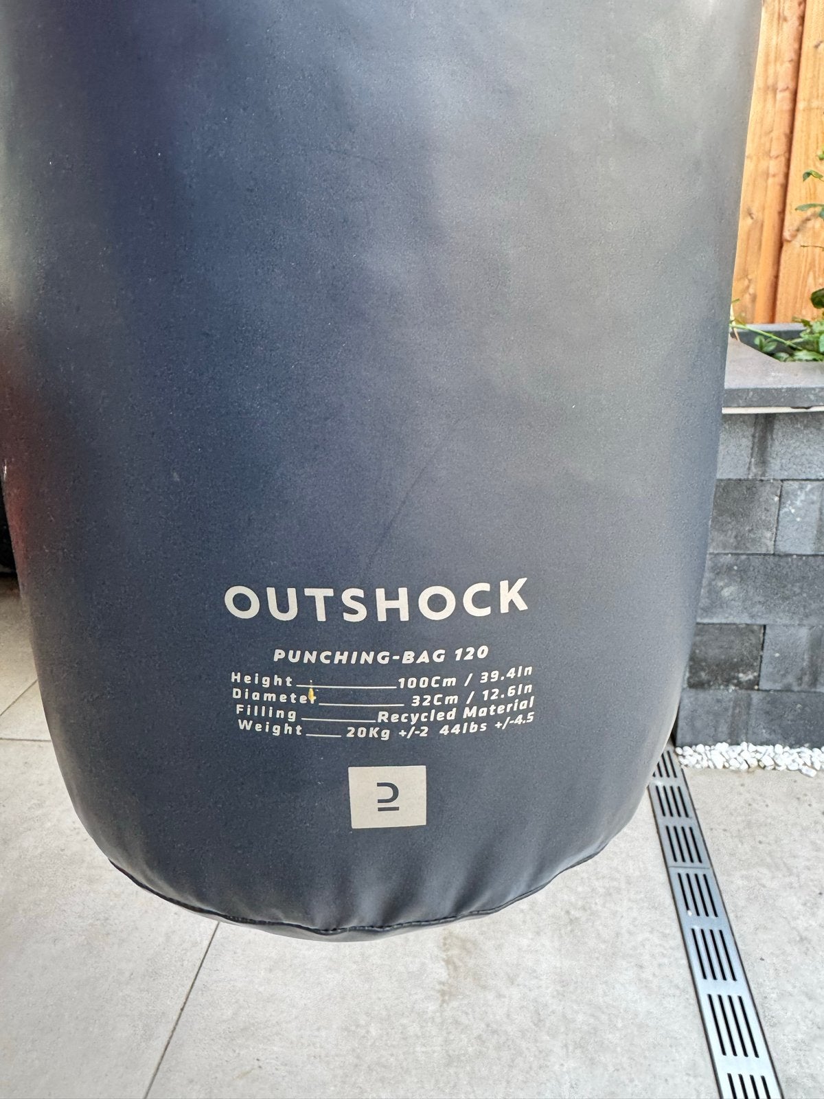 Outshock Bokszak 120 - 100cm, 20kg, Sport en Fitness, Ophalen of Verzenden, Zo goed als nieuw, Bokszak