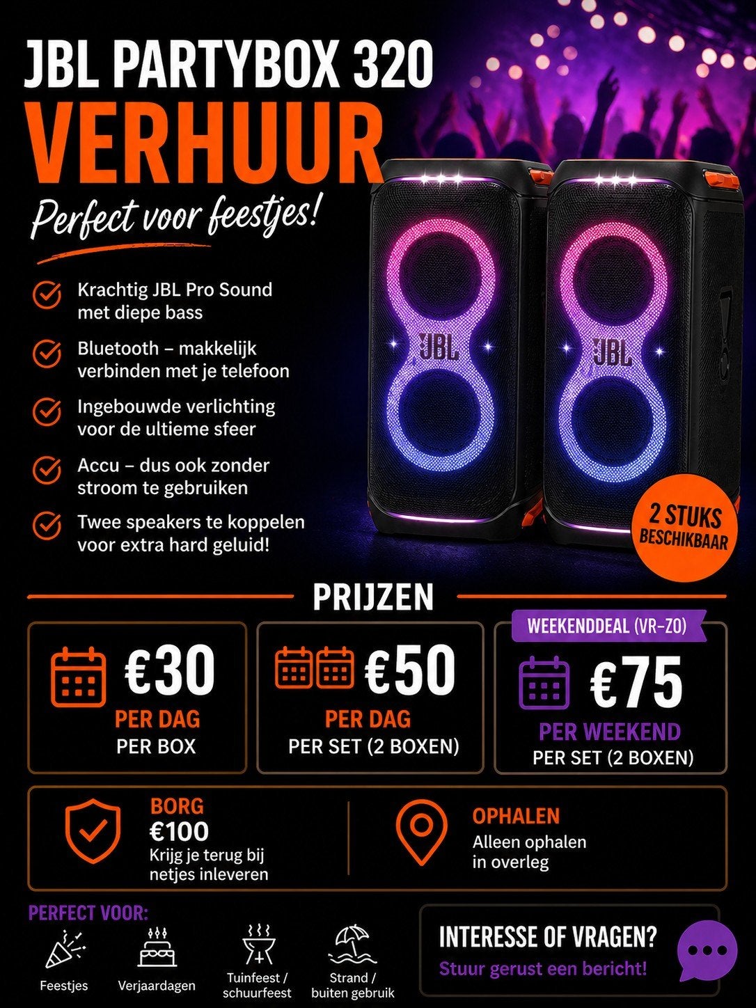 JBL PartyBox 320 te huur