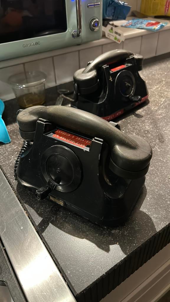 Oude bakaliet militaire veldtelefoons WOII, Verzamelen, Nl, Overige typen, Ptt, Ophalen of Verzenden