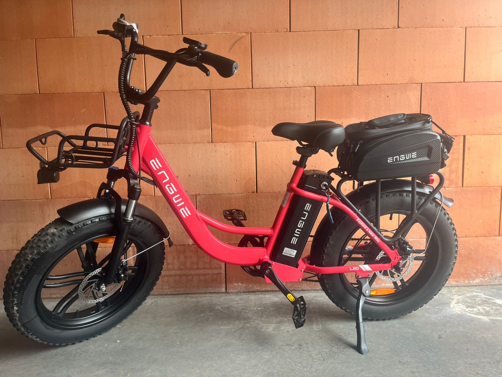 ENGWE L20 E-bike #dikke banden +original ENGWE tas+ENGWEmand, Fietsen en Brommers, Gebruikt, 47 tot 51 cm, 50 km per accu of meer
