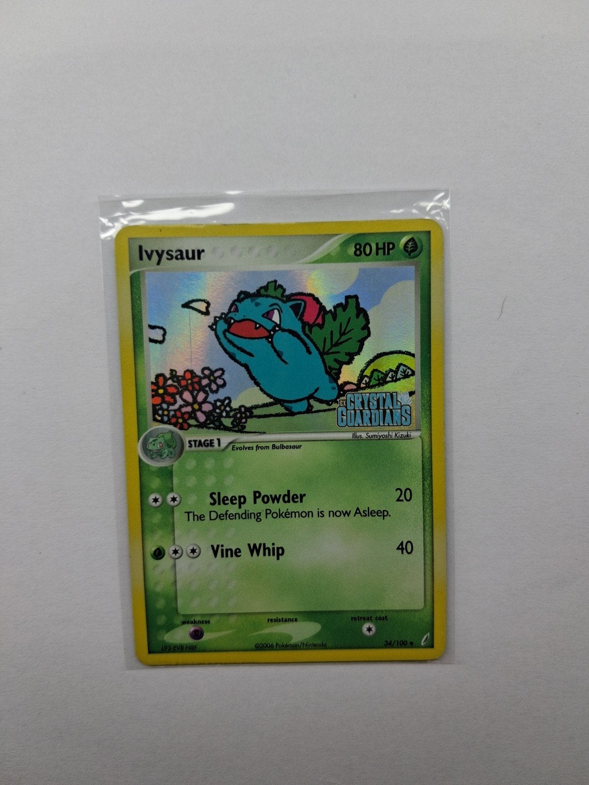 Ivysaur reverse holo pokémon ex crystal guardians, Ophalen of Verzenden, Gebruikt