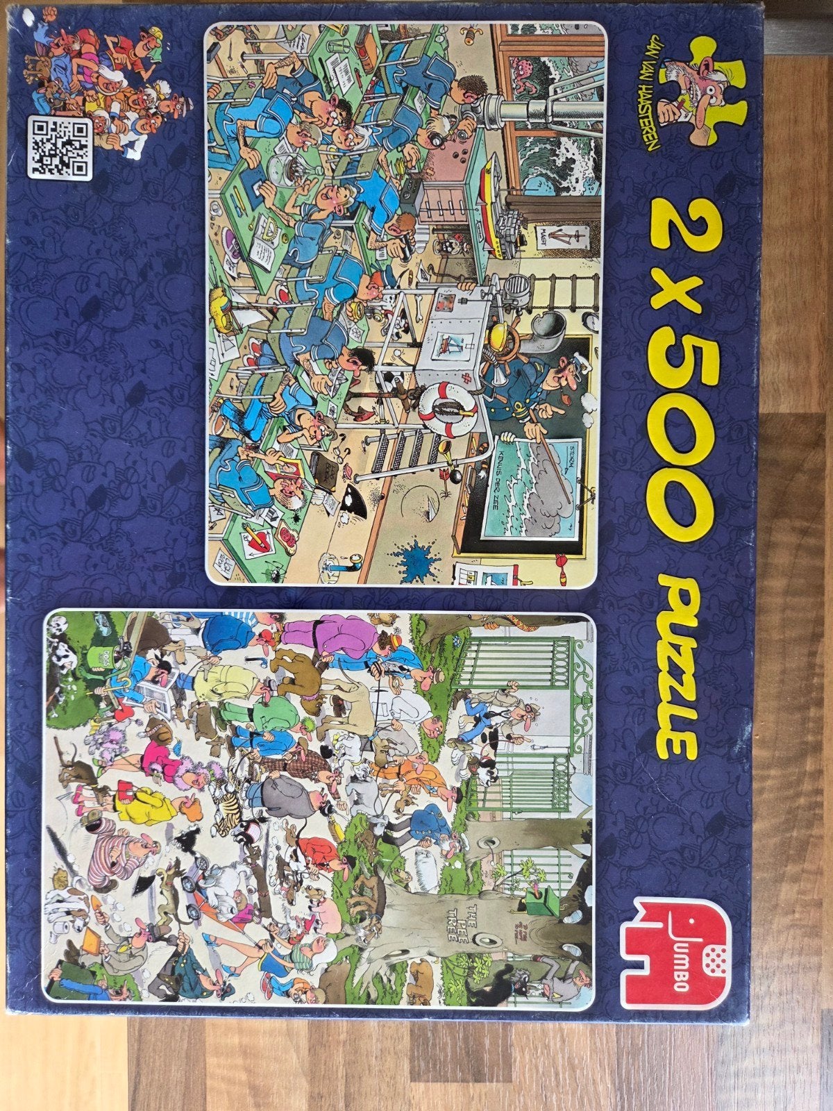 Jan van Haasteren 2x500 puzzel rookvrij gemaakt, Ophalen of Verzenden, 500 t/m 1500 stukjes, Gebruikt, Legpuzzel