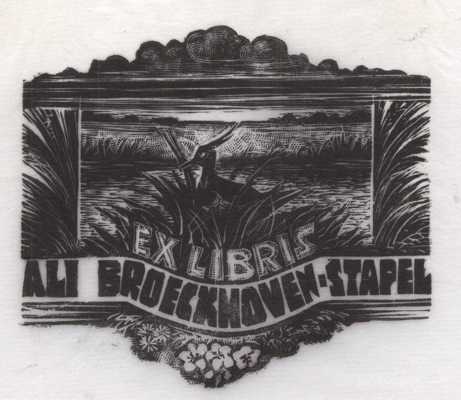 0258 Ex Libris Nederland : Dirk Govert van Luijn, 1939, Verzenden, Ex libris