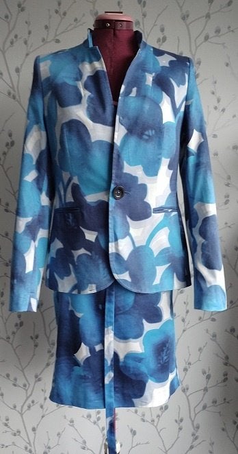 HANS UBBINK Setje ( Kokerrok & Blazer) maat 38, Maat 38/40 (M), Kostuum of Pak, Overige kleuren, Ophalen of Verzenden