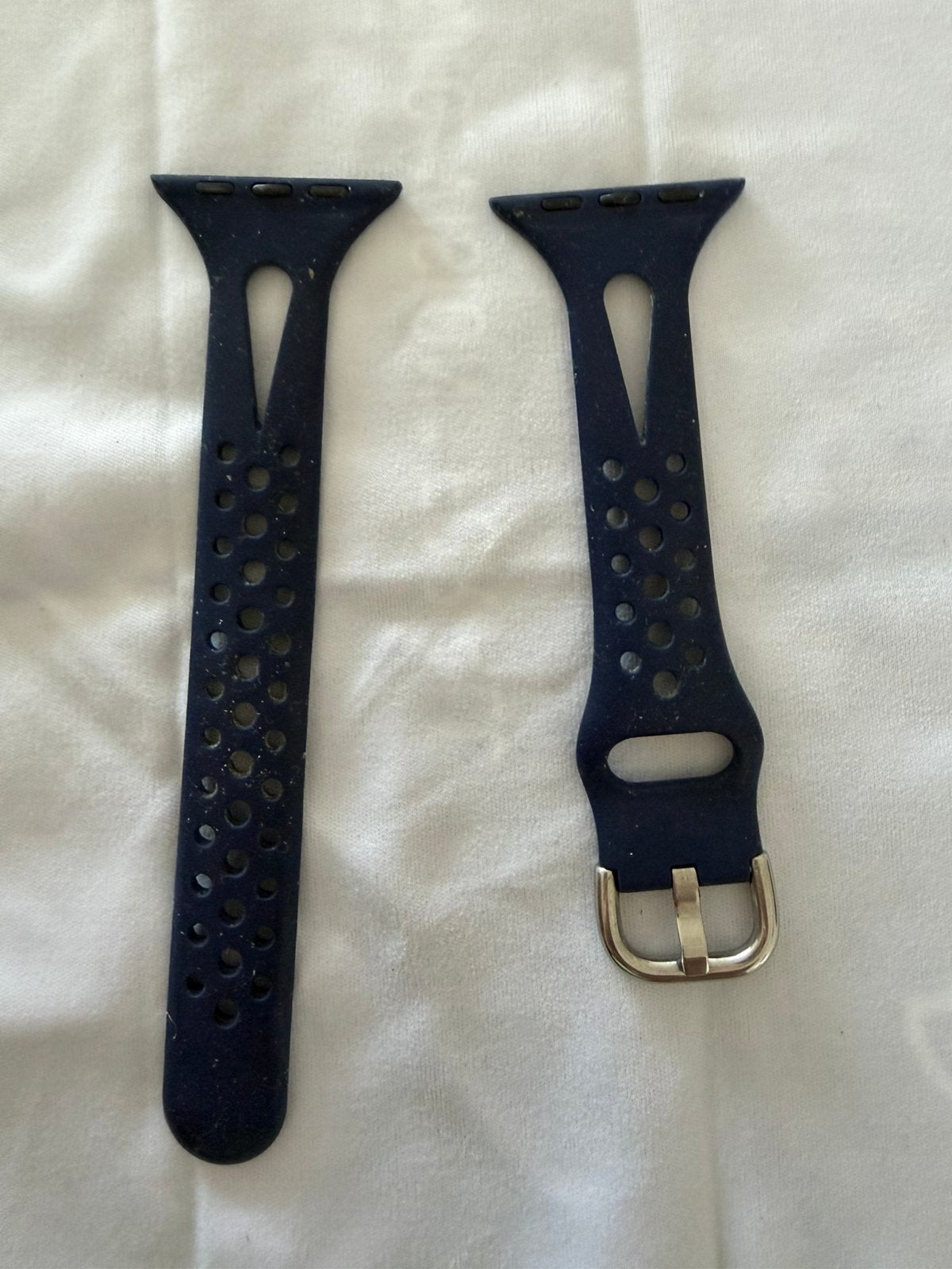 HORLOGE BANDJE voor APPLE WATCH, Ophalen of Verzenden, Zo goed als nieuw, Blauw, IOS