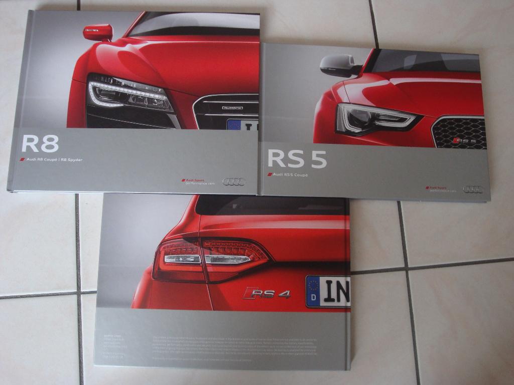 Audi Catalogi van de RS 5/RS 4 en R8, extra Q7, Ophalen of Verzenden, Nieuw, Audi
