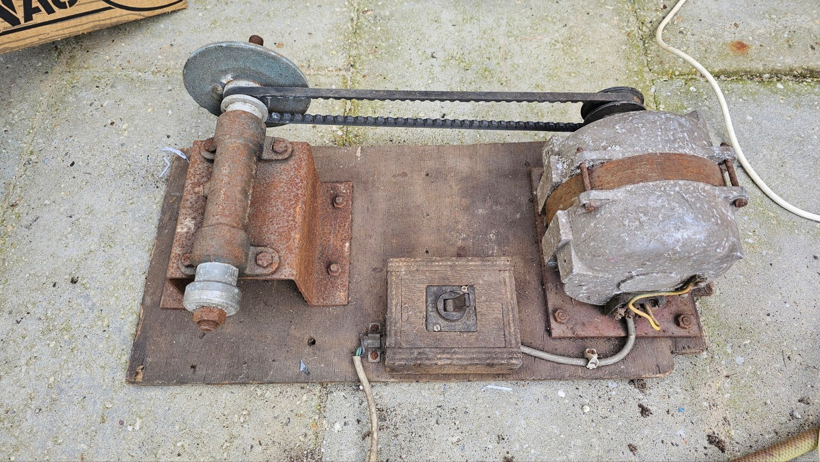 Vintage Slijpsteen tafel model, Ophalen, Gebruikt, Minder dan 700 watt, Werkbankslijpmachine