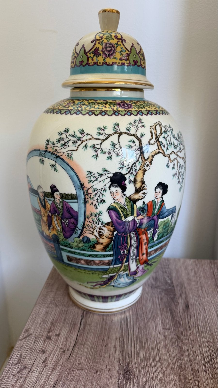 Prachtige Chinese gemberpot met gedetailleerde decoratie, Ophalen