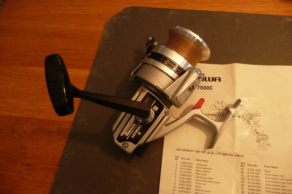 Daiwa Silver 7000 molen voor werphengel met OVP beschrijving, Watersport en Boten, Hengelsport | Karpervissen, Ophalen of Verzenden