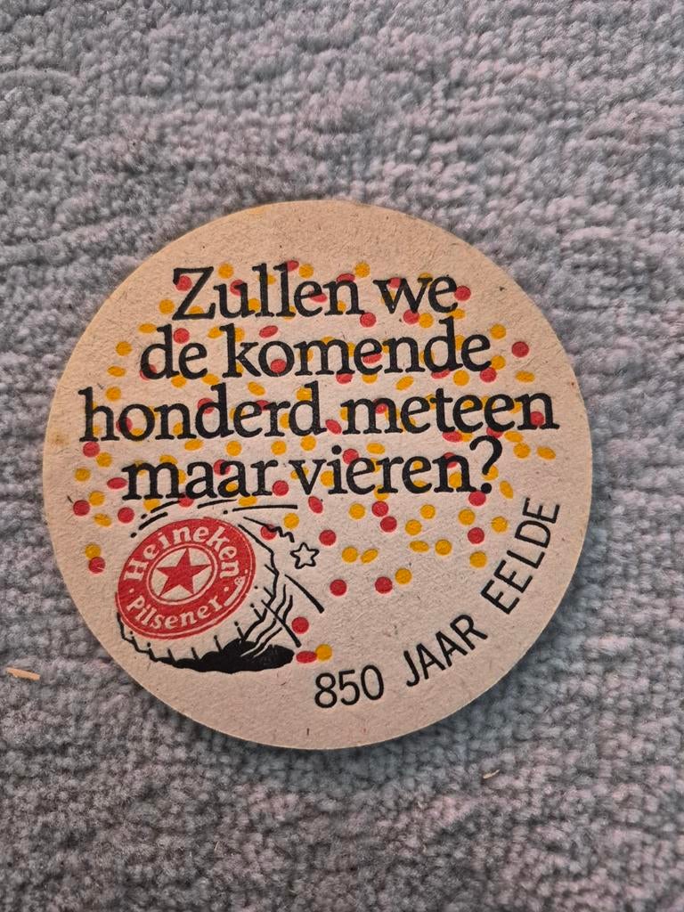 Heineken viltje - 850 jaar Eelde, Ophalen of Verzenden