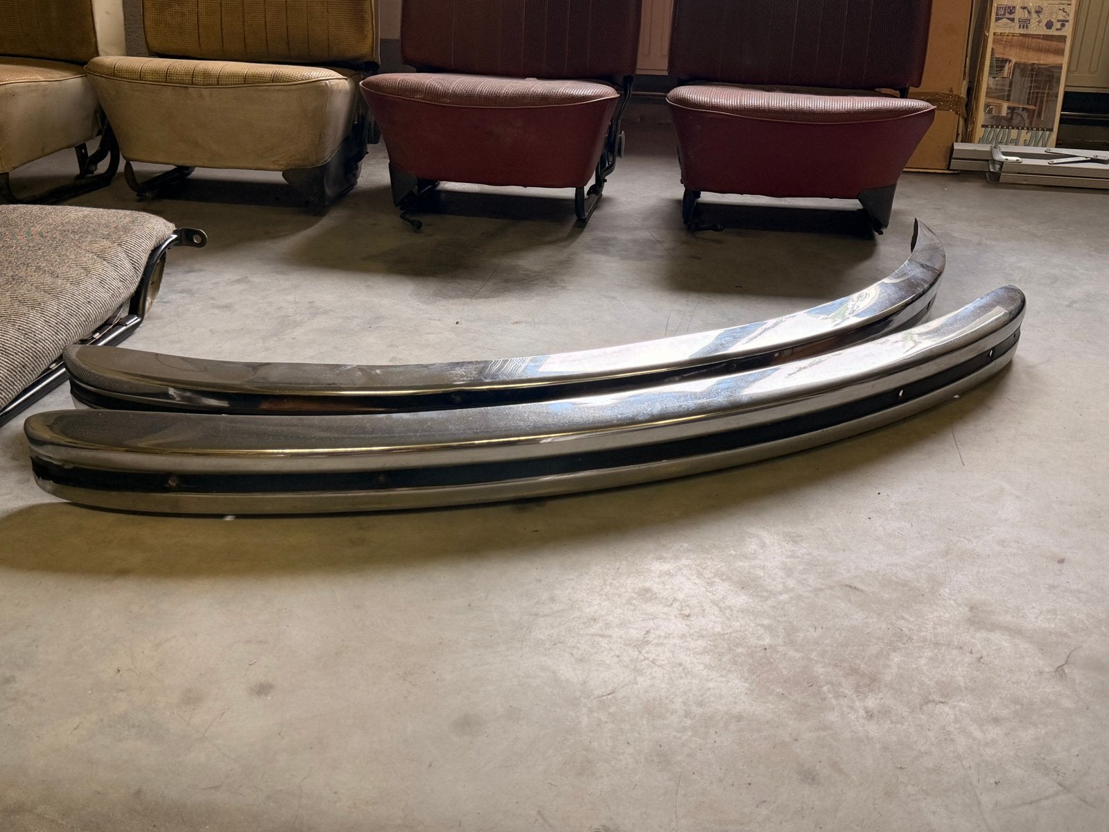 Set van 2x VW kever 1303 chromen bumpers, Ophalen, Gebruikt, Voor, Bumper