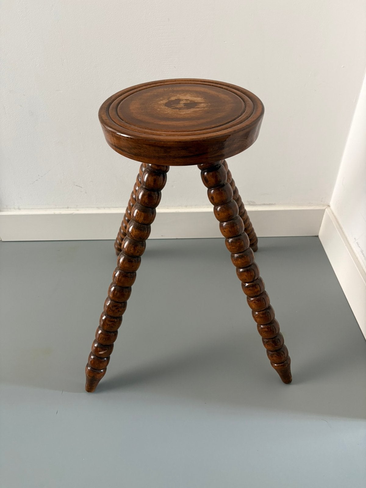 Vintage Frans Bobbin krukje, Huis en Inrichting, Krukjes, Ophalen of Verzenden, Gebruikt, Hout