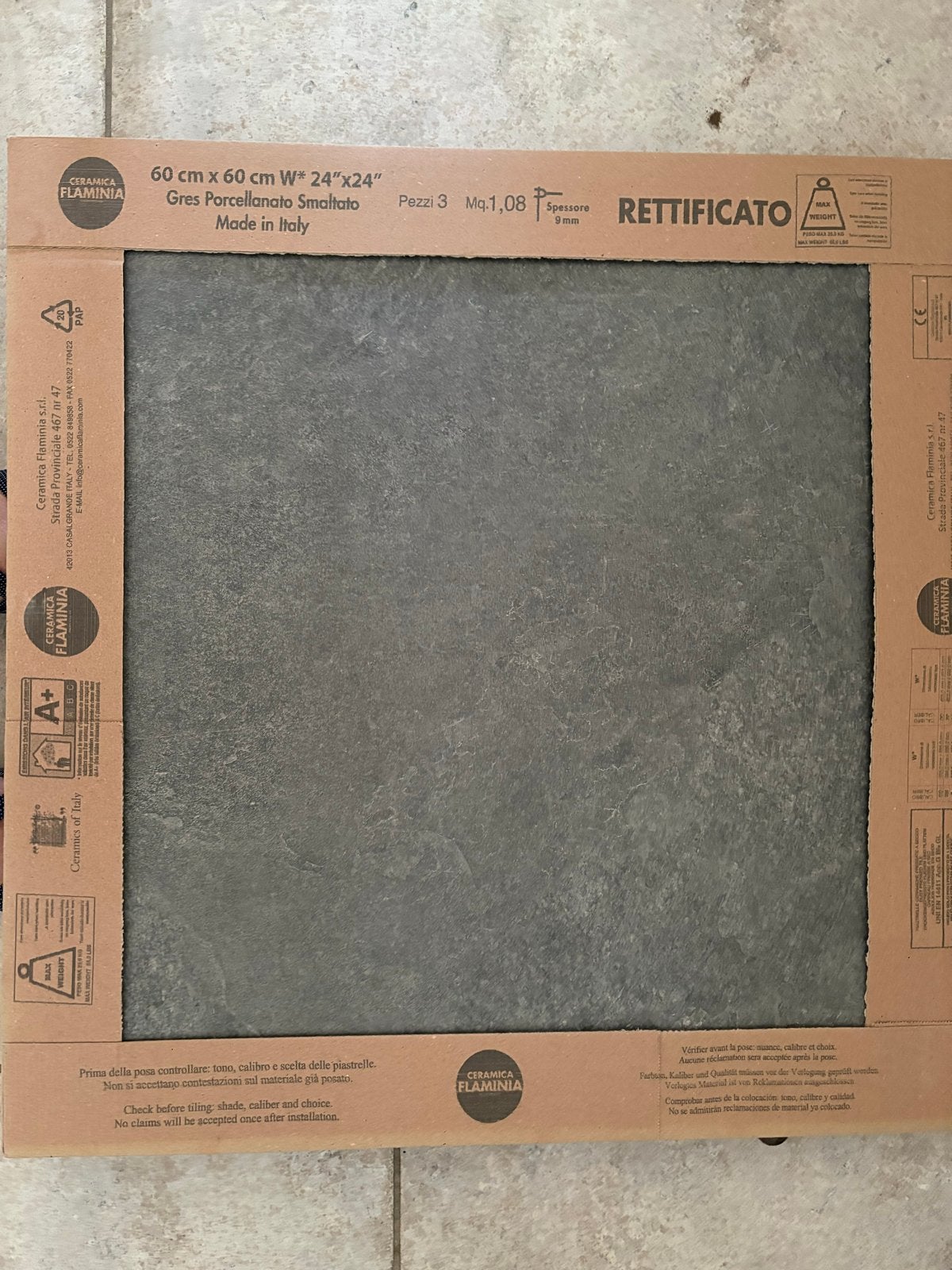 Pakket tegels 60x60 cm en afgesneden stukken, Ophalen, 60 cm of meer, Keramiek, Nieuw