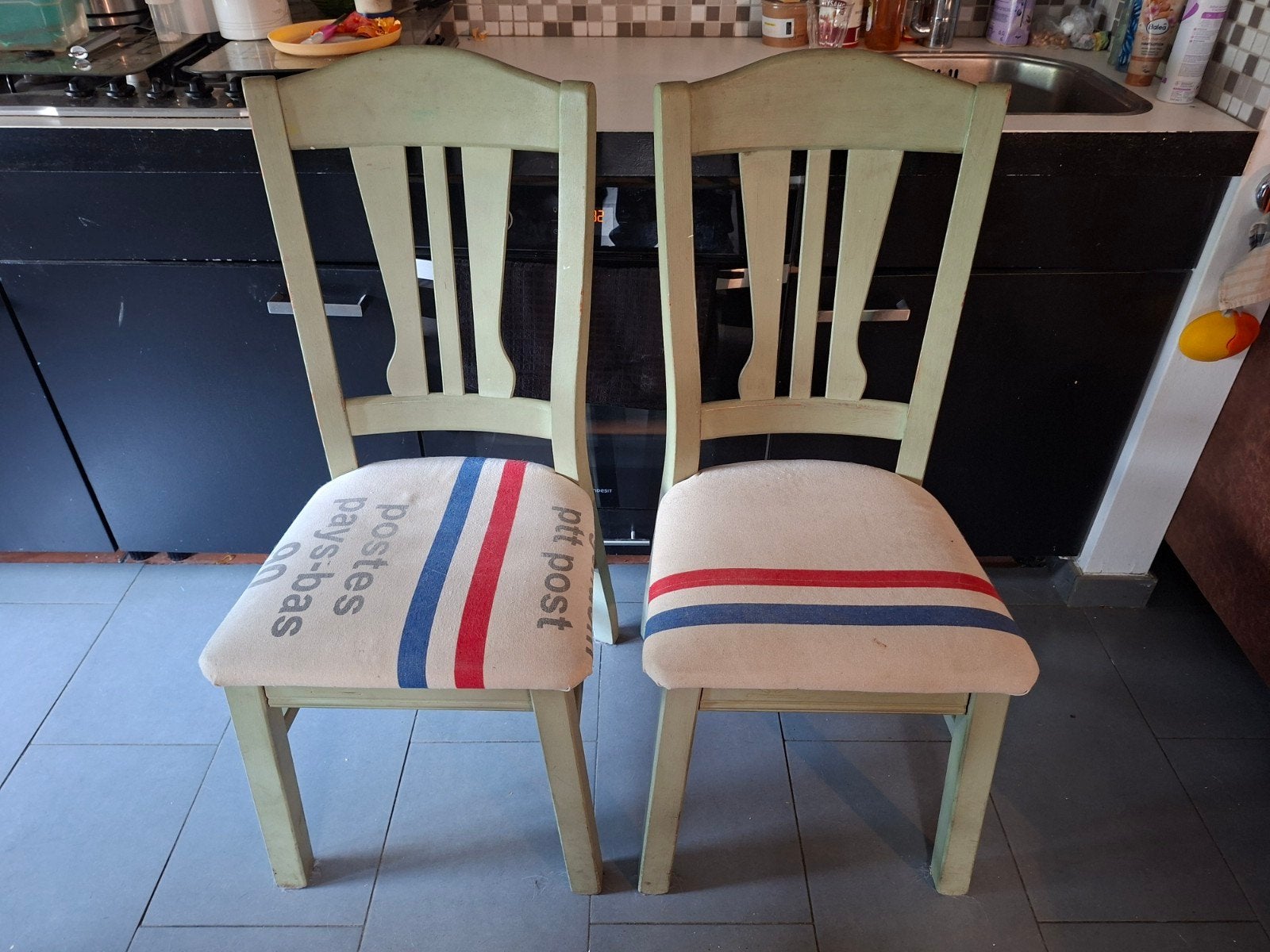 4 stoelen, Ophalen, Gebruikt, Stof, Vier