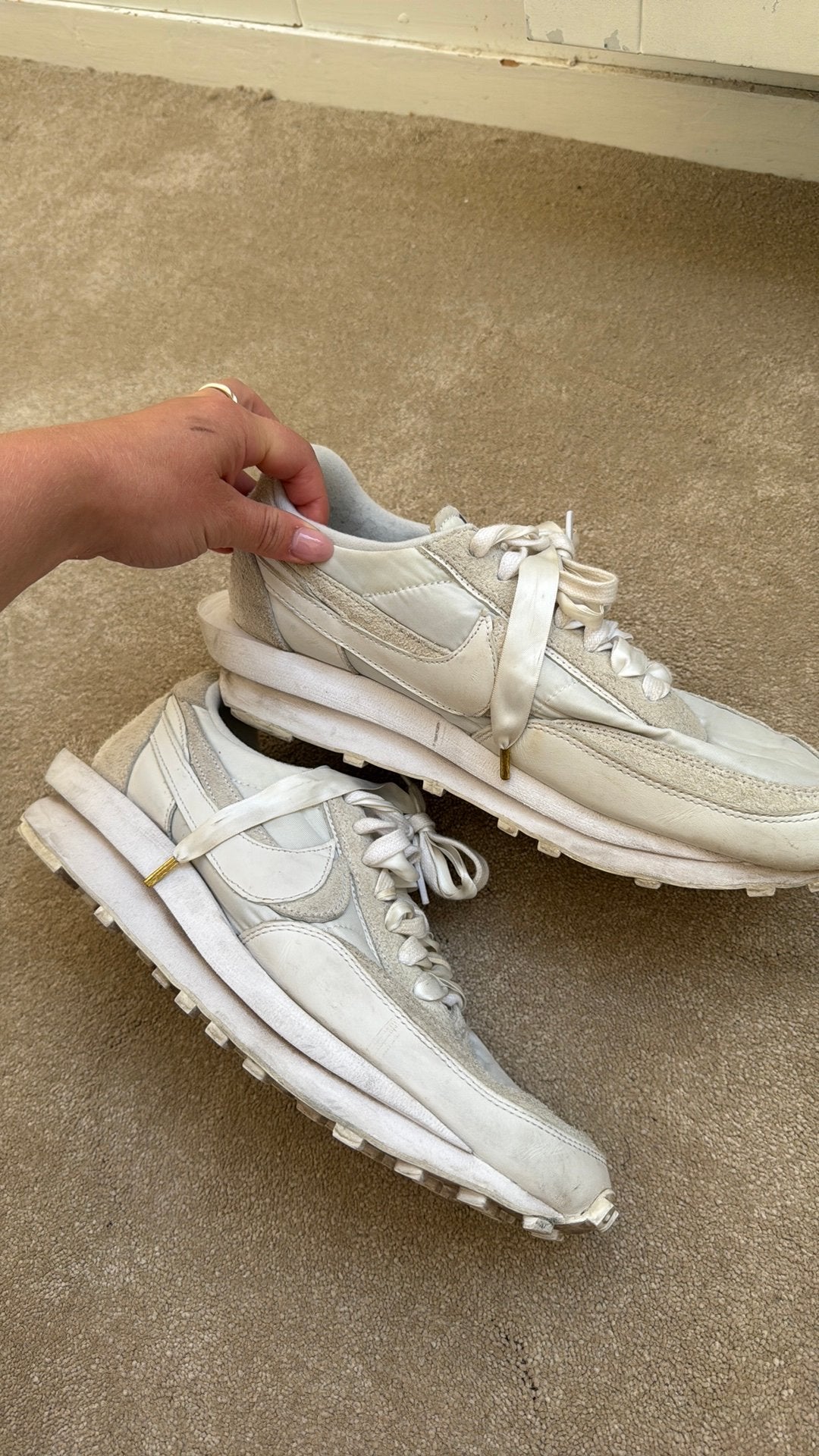 Nike Sacai schoenen maat 45, Wit, Ophalen of Verzenden, Sneakers of Gympen, Zo goed als nieuw