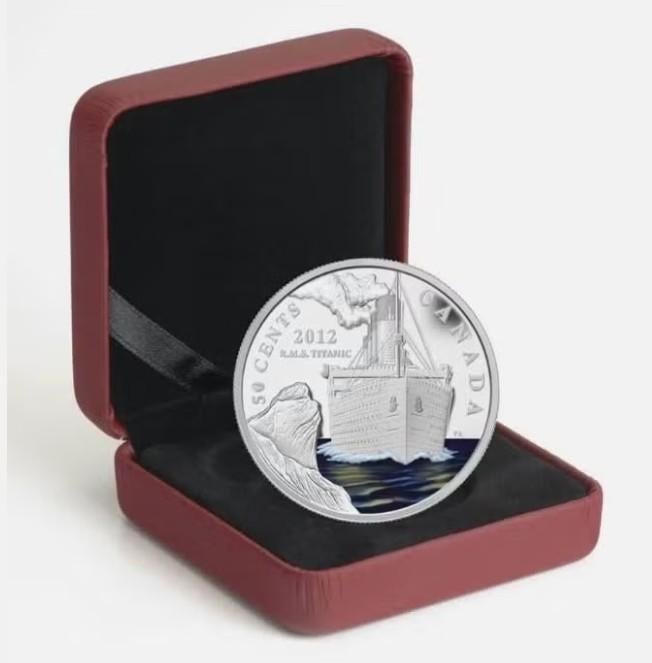 Canada - R.M.S. Titanic - 50-Cent Silver-Plated Coloured, Verzenden, Noord-Amerika, Setje