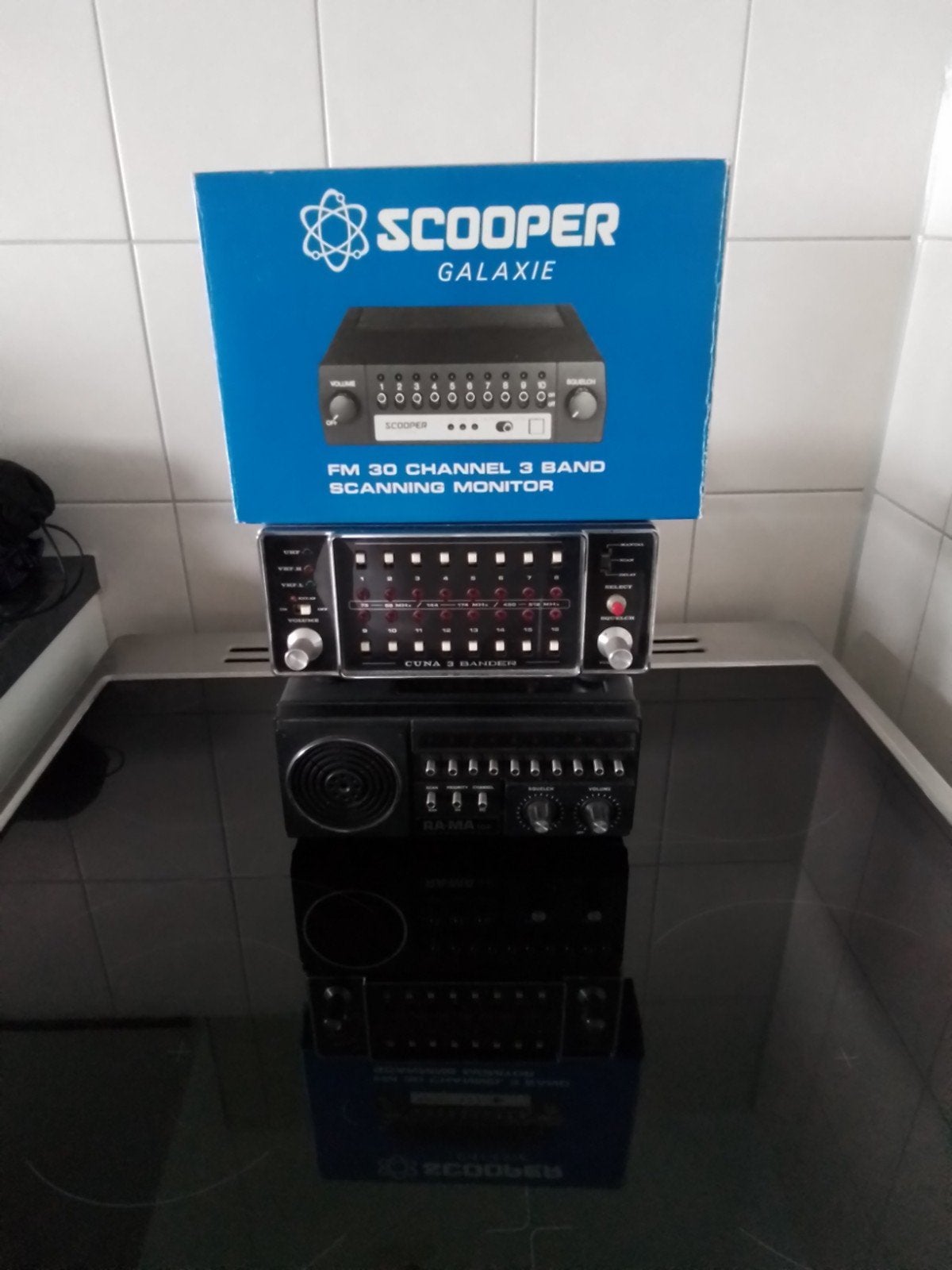 Vintage Scooper Galaxie 30 Channel 3 Band Scanning Monito, Ophalen, Gebruikt