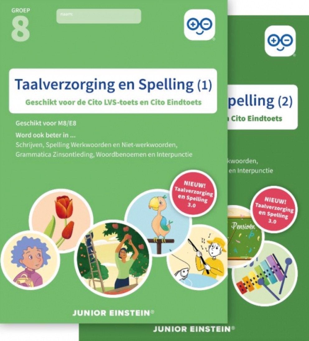 Junior Einstein Taalverzorging en Spelling Groep 8, Ophalen of Verzenden, Zo goed als nieuw, Overige niveaus, Nederlands