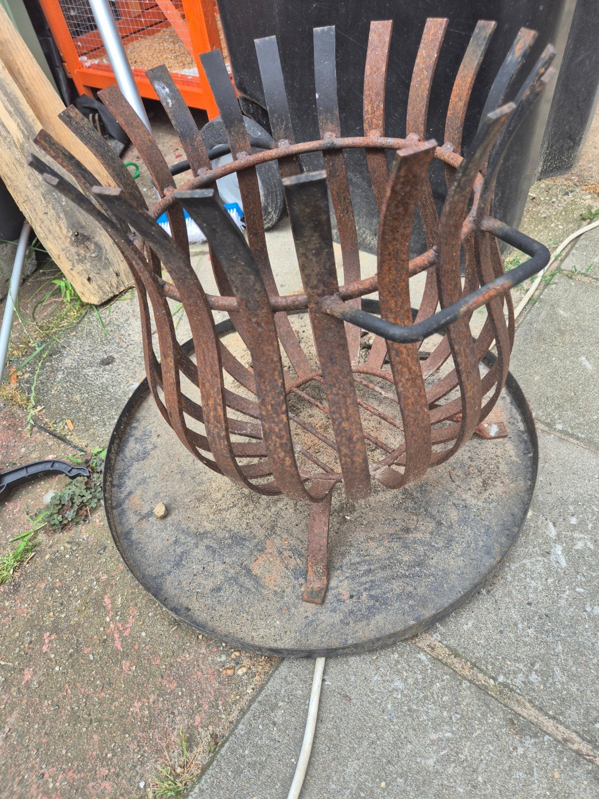 Robuuste Vuurkorf met Onderplaat, Tuin en Terras, Vuurkorven, Ophalen, Gebruikt, Vuurkorf