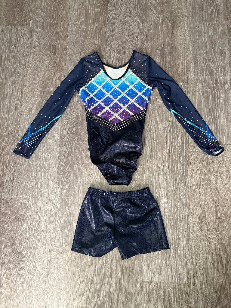 Turnpakje Sparkle & Dreams Axana Lange Mouw, AXS  / 146-152, Sport en Fitness, Meerkleurig, Ophalen of Verzenden, Zo goed als nieuw