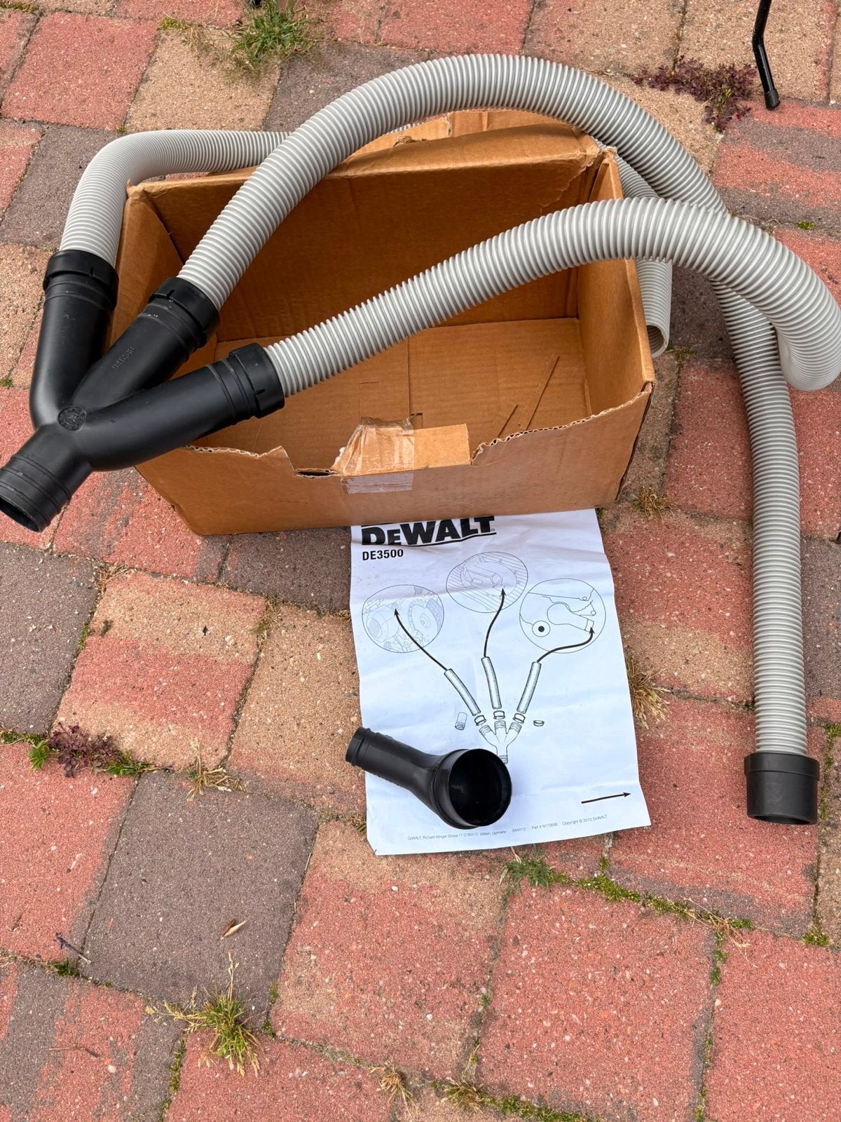 Dewalt DE3500 Stofafzuiging Y-stuk met Slangen, Ophalen of Verzenden, Zo goed als nieuw, Overige merken, Overige typen