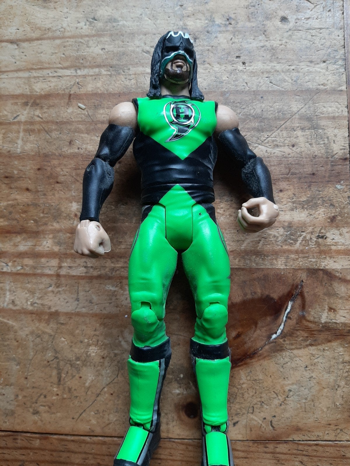 WWE Poppetje - Groene Worstelaar Actiefiguur, Ophalen of Verzenden, Gebruikt