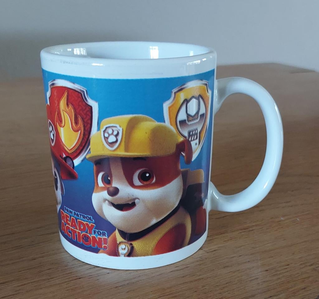 Paw Patrol Mok - Rubble & Chase, Ophalen, Zo goed als nieuw, Overige stijlen, Kop(pen) en/of Schotel(s)